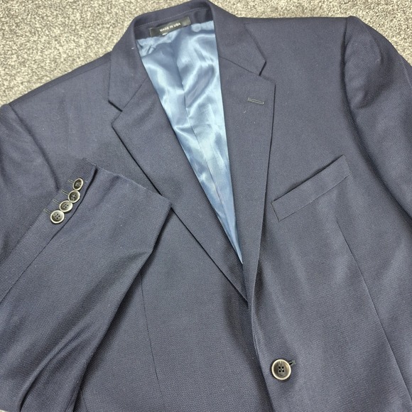 Loro Piana Saks Fifth Avenue Blazer Men's 42R Navy‎ Blue Wool Made in USA
